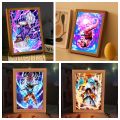 High-Definition LED Light Printing Bedroom Wall  Featuring Anime Character Dragon Ball Picture Frames and Goku Art Pictures. 