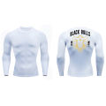 Black Bull Print Compression Shirts for Men Athletic Quick Dry Baselayers Undershirt Gym Workout Running Rash Guard Tshirt Tops.