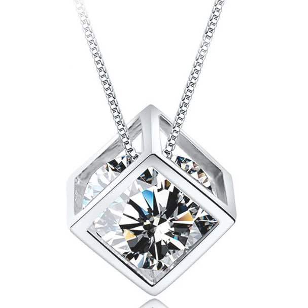 RUBIK DIAMOND LOOK LUXURY QUALITY GIFT PENDANT BOX PACKED LIMITED EDITION