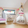 Colourful Jute Linen Pennant Flags Festival Bunting Banners Party Hanging Wedding Hanging Banner Party Garland for Home Decor.