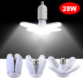 28W Foldable LED Bulb E27 Fan Blade LED Lamp AC 220V 110V Bombilla Lampada Spotlight for Home Ceiling Panel Room Garage Lighting. 