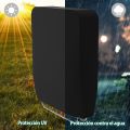 Folding Chairs Cover Outdoor Dustproof Sun UV Protection Waterproof Cushion for Reclining Chair Black Furniture Case 93x82cm. 