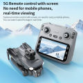 BIG [REMOTE DISPLAY] G.P.S Professional Drone 4K Camera FPV Brushless Obstacle Avoidance Remote Control with Foldable Screen RC Quadcopter (8GB Memory+Card Reader Free). 