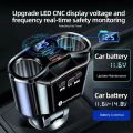 Car Cigarette Lighter Socket Splitter Charger PD QC3.0 Fast Charger Dual USB 4.8A Digital Display Power Adapter  For All Phone. 