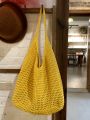 Holiday-Style Versatile Woven Mesh Women's Bag with Large Capacity - Perfect for Seaside Travel Tote Bag or Shoulder Bag. 