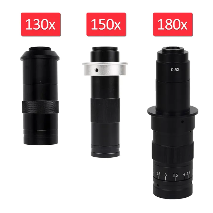 Magnification Adjustable 180X 150X 130X Zoom C Mount Lens 0.7X~4.5X ...