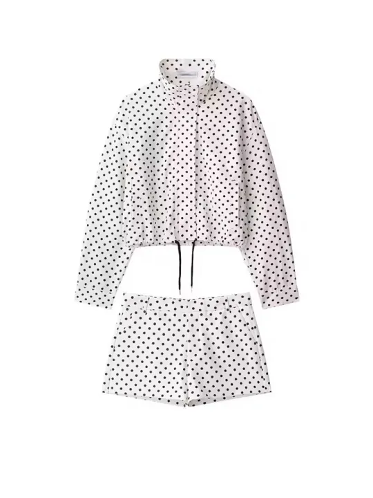 Womens%20Polka%20Dot%202%20Piece%20Set%20Casual%20Stand%20Collar%20Long%20Sleeve%20Crop%20Top%20And%20High%20Waist%20Shorts%20Outfit%20Spring%20Fashion%20Streetwear%20-%20Image%204
