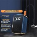 PCMOS 150PSI Car Air Compressor Electric Tire Pump For Motorcycle Bicycle Boat Tire Balls Multifunction Tire Pump (Color:- Black, Battery Powered). 