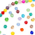 100pcs 4mm Shiny Bicone beads Crystal Beads charms 5238 Loose Spacer Beads Glass jewelry beads for DIY Jewelry Making 36 colors.