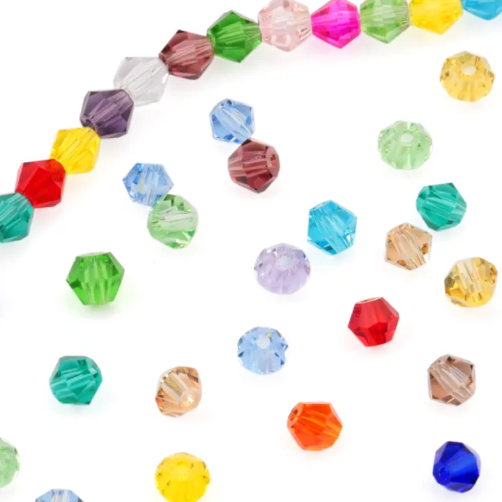 100pcs%204mm%20Shiny%20Bicone%20beads%20Crystal%20Beads%20charms%205238%20Loose%20Spacer%20Beads%20Glass%20jewelry%20beads%20for%20DIY%20Jewelry%20Making%2036%20colors%20-%20Image%205