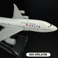 Scale 1:400 Metal Aircraft Replica Delta B747 Plane Boeing Airbus Model Aviation Diecast Miniature Art Kids Toys for Boys. 