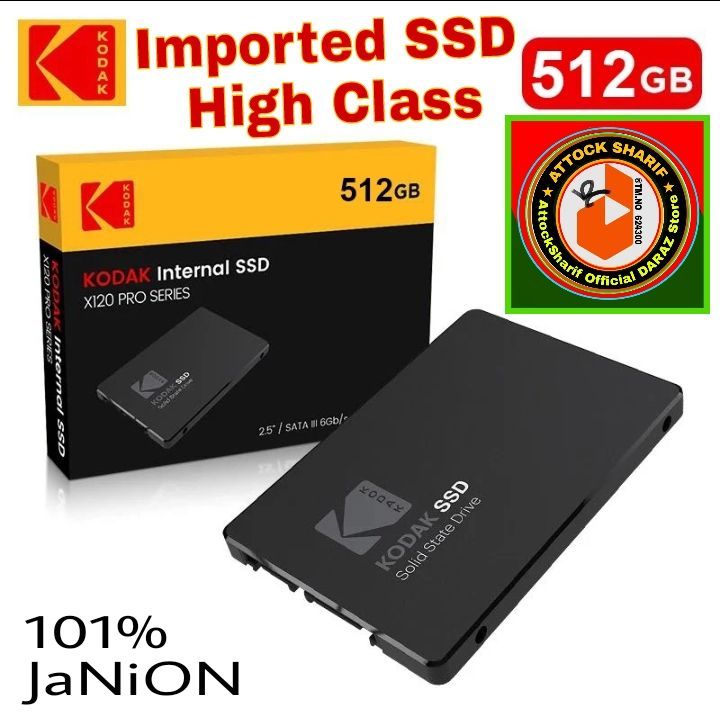 Imported 100% Original 512GB KODAK SSD Internal X120 PRO SATA3
