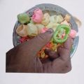 papad | color full ring papad | color ring papad | ring papad | snacks | chips | made by 100% weaht flour | 250 grams pack. 