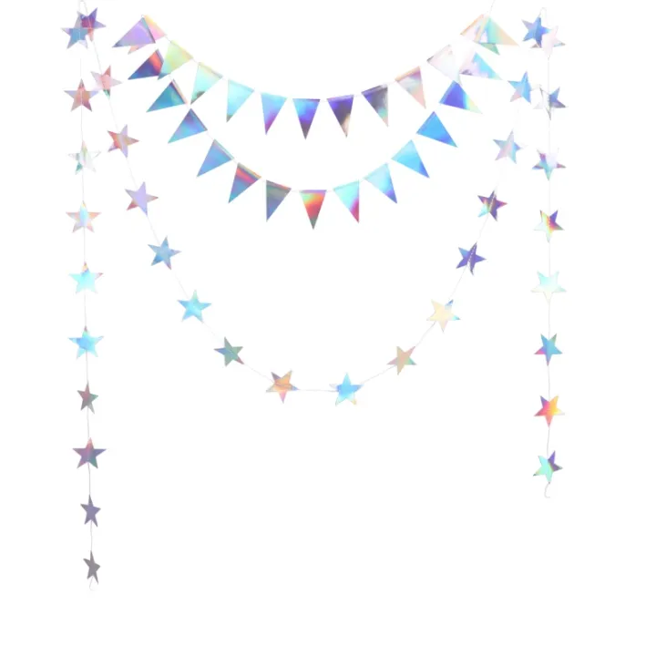 Iridescent%20Paper%20Star%20Garland%20Banner%20Laser%20Silver%20Flag%20Hanging%20Decor%20Birthday%20Party%20Pendant%20Baby%20Shower%20Wedding%20Streamer%20Decor%20-%20Image%204