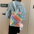 Stylish Unicorn Sequins Backpack Fashion Portable Shoulder Bag School Storage Bag Colourful Shining Backpack for Girls. 
