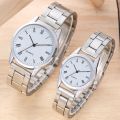 2Pcs/set Couple Minimalist Alloy Strap Quartz Watch As A Gift For Their Partner. 