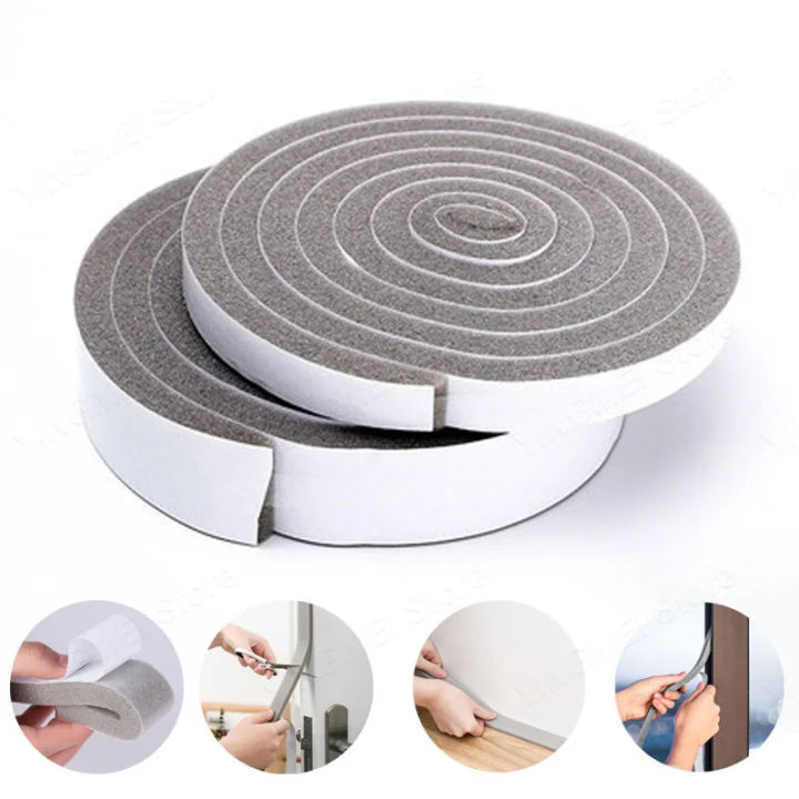 2 Roll（4M） Air Conditioner Insulation Foam Tape Sponge Window Sealing ...