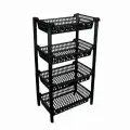 Plastic Vegetable Fruit Rack - 4 Layer Multipurpose Stand Rack. 