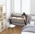 Wood Folding Table for Office Work Desktop Table Work from Home Table PC Table Study Table for Adults Gaming Table Reading Writing Desk for Home Workstation and Office. 