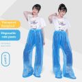 1/3pcs Disposable Raincoat Pants Portable Splash Proof Split Raincoat Outdoor Travel Drifting Cycling Feet-wrapped Rain Pants. 