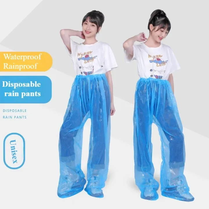 1/3pcs%20Disposable%20Raincoat%20Pants%20Portable%20Splash%20Proof%20Split%20Raincoat%20Outdoor%20Travel%20Drifting%20Cycling%20Feet-wrapped%20Rain%20Pants%20-%20Image%203