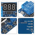DC 6-30V Support Micro USB 5V LED Display Automation Cycle Delay Timer Switch Off Delay Time Relay 6V 9V 12V 24V. 