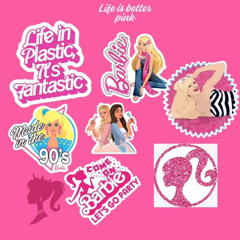 Barbie stickers for kids pack of 5 10 15 notebook laptop journaling customize your own stickers Daraz.pk