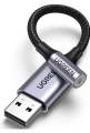 UGREEN USB to 3.5mm Jack Audio Adapter Sound Card Support Mic TRRS Headphone DAC 24bit 96kHz Nylon Braided USB to Aux Jack Compatible with Windows Mac Linux PC PS5 PS4 Switch Speaker, 9.8 Inch. 