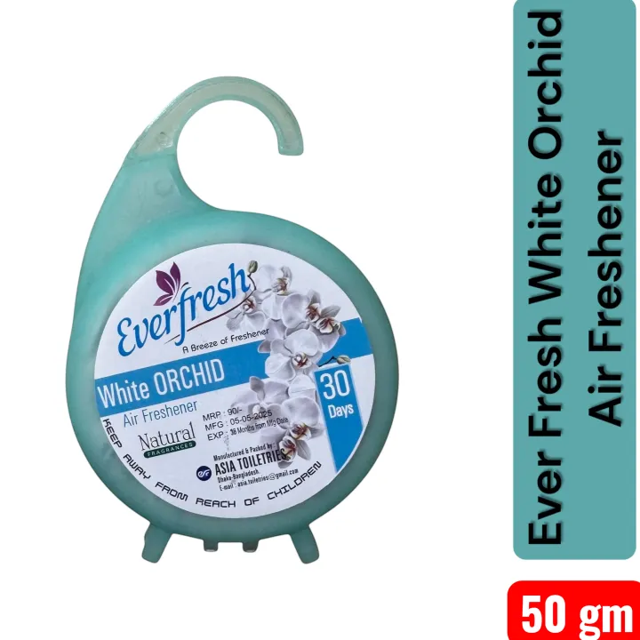 Ever Fresh White Orchid Bathroom Air Freshener Hanger Block