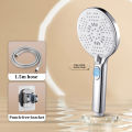 Bathroom Water Heater Shower Head Large Panel Pressurized Filter Handheld Household Spray Silicone Panel Shower Head Set. 