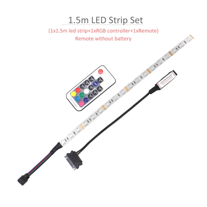 LED%20Strip%20Light%2012V%20RGB%20SMD%205050%20RF%20Wireless%20Remote%20SATA%20Interface%201M%202M%20LED%20Stripe%20Tape%20Ribbon%20for%20PC%20Computer%20Case%20Lighting%20-%20Image%207