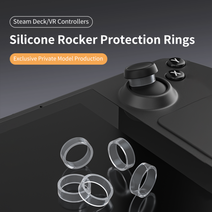 Aolion Joystick Cover for Steam Deck/Quest 2/Pico Wear Resisting Protect Joystick Silicone Ring for PS5 VR2/Meta Pro