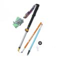 JUNGLEKING New 7075A Aluminum Alloy 5-section Hiking Pole Portable Folding and Telescopic Pole, for Mountain Climbing and Hiking. 