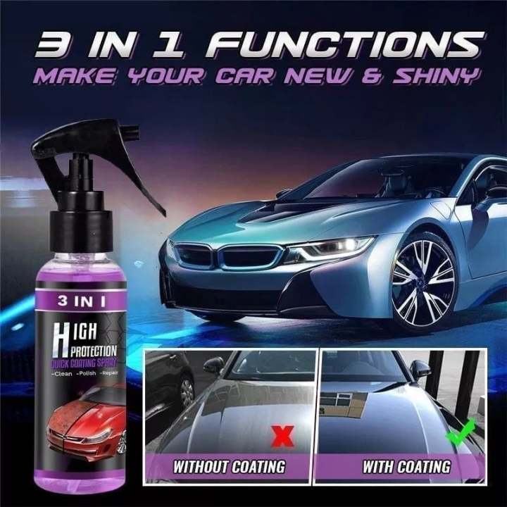 3 IN 1 High Protection Fast Car Coating Spray Plastic Part Refurbisher Fine Scratch Repair Car Ceramic Coating Nano Repair Spray