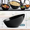 HS STORE Angled Bowl Pasta , Salad , Desert & Soup Bowl Double Glazed Unique Design Unbreakable Bowl. 