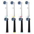 4/8/12/16Pcs Electric Toothbrush Heads Dental Nozzles Deep Clean Replacement Brush Heads for Oral B Cross Action White/Black. 