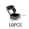 10pcs Square Cake Carriers Clear Windows, White Paper Boxes For Pies, Donuts, Muffins, Chocolates, Ideal For Weddings, Parties.