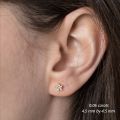 3Pairs Yellow Gold Polished 7Stones Screw Earrings/Eartops for Women available in three different sizes. 