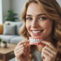 Silicone Denture Set Soft Smile Personal Care Products Natural Tooth Full Denture Set for Seniors Adults Men Women Eating.