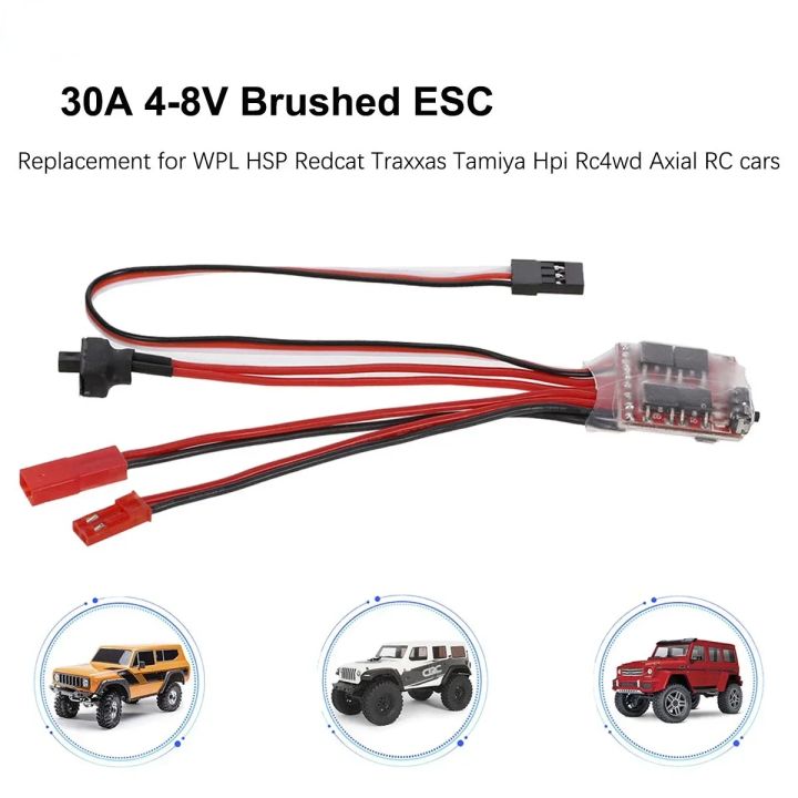 NEEBRC%2030A%20Brushed%20ESC%20Forward%20Backward%20Brake%20Dual%20Way%20Speed%20Controller%20for%201/16%201/18%201/24%20RC%20Mini%20Car%20Boat%20370%20380%20390%20Motor%20-%20Image%203