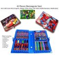 42 pc color kit Art Book Craft Set Artiest Kit Art Set for kids Painting School Kit with Printing of Cartoon Character. 