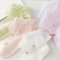 5Pairs Children Cotton Mesh Sock Princess Lace Ruffle Mesh Breathable Socks Summer Thin Girl Quality Socks for Baby Teenage Sock.