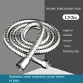Black/silver Extendable Garden Hose SUS 304 Flexible Shower Long Bathroom Pipe Extension Water Pull Accessories Hoses Pipes Home. 