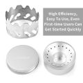 Mini Backpacking Stove 80ml Aluminum Alcohol Burner with Small Stainless Steel Windshield Portable Camp Stove Hiking Survival. 