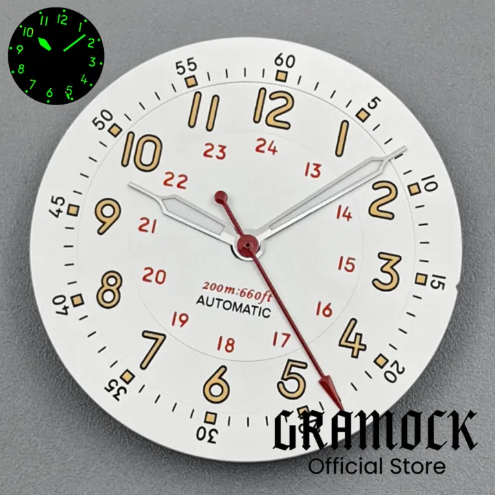 GRAMOCK%20Pilot%20Dial%2029mm%20White%20Field%20Watch%20Dial%20Yellow%20Number%20For%20NH35%20ETA%20PT5000%20Miyota%20DG2813%20ST2130%20Movement%20Hand%20Set%20Luminous%20-%20Image%206