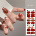 22 Pcs Convenient and Fast Gel Nail Sticker 3d Printed Nail Art Christmas Nail Stickers not need uv lamp. 