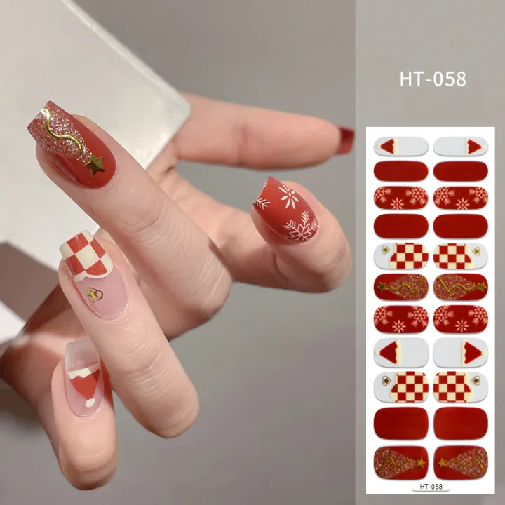 22%20Pcs%20Convenient%20and%20Fast%20Gel%20Nail%20Sticker%203d%20Printed%20Nail%20Art%20Christmas%20Nail%20Stickers%20not%20need%20uv%20lamp%20-%20Image%202