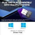 USB Bluetooth 5.4 5.3 Adapter WIreless Transmitter Receiver Audio Bluetooth For Bluetooth Adapter For Win8.1/10/11 Driver Free.