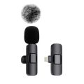 Portable Wireless Lavalier Microphone Audio Video Recording Mini Mic Live Broadcast Noise Reduction Mic for iPhone Android. 