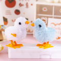 1 PCs random color random multicolor simulation plush chicken roll jumping. 